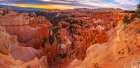 USA-Utah-Zion National Park Panoramic of Fairyland Point in Zion Canyon at sunrise Art Print